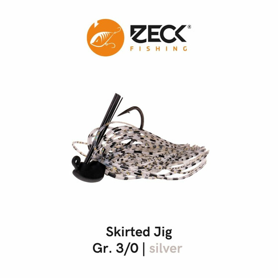Zeck Skirted Jigs Rubber Jig Head Gr. 3/0 7 g Silber
