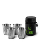 4 Becher fr Schnaps Edelstahlbecher Set