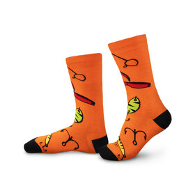 Angelsocken Angler Socken orange Gr. 41-46